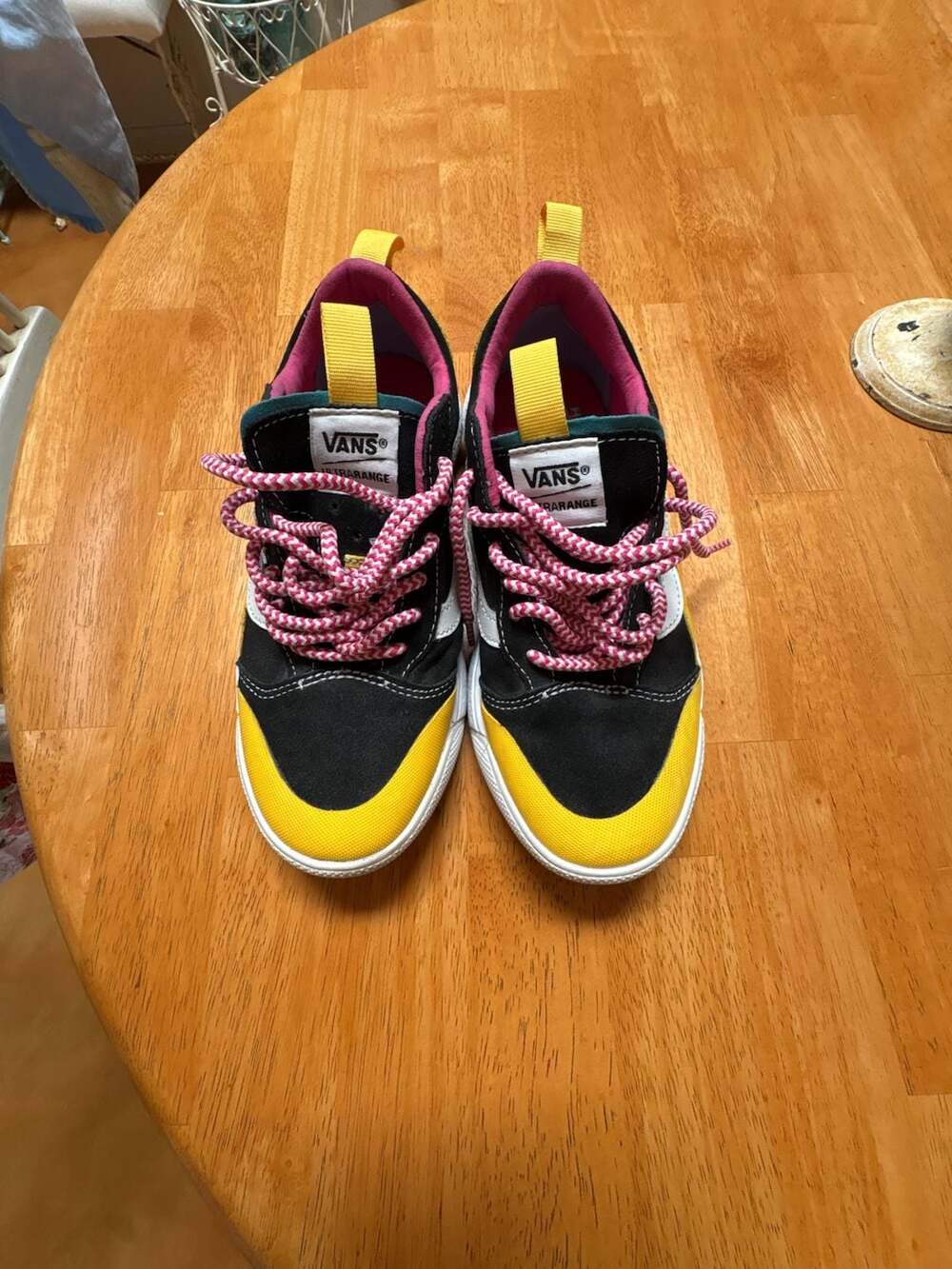 Vans UltraRange EXO SE Black Multi Color White Yellow Sneakers 5.5